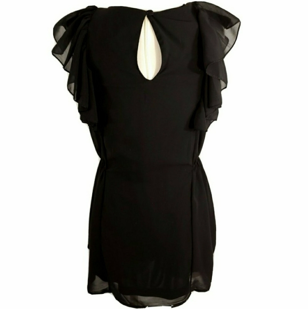 H&M Crystal Bib Ruffle Tunic Top - Picture 3 of 7